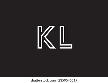 KL letter logo design and initial logo design