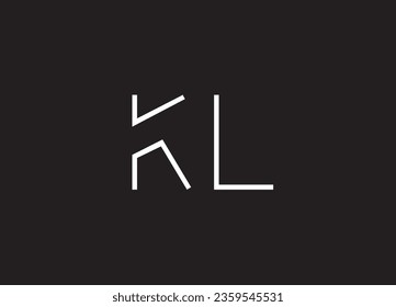 Diseño del logotipo de la letra KL y diseño inicial del logotipo
