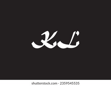 KL letter logo design and initial logo design