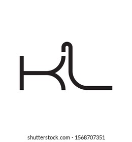 KL letter logo template vector icon design
