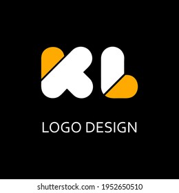 kl letter for simple logo design