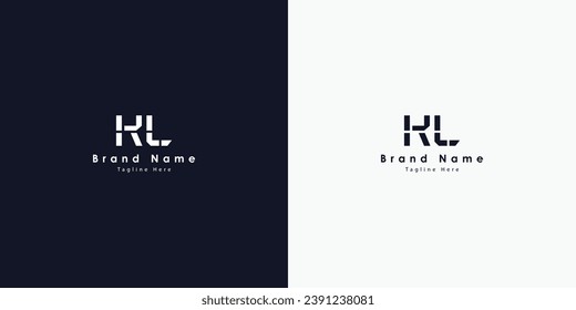 Diseño del logotipo vectorial de las letras de KL