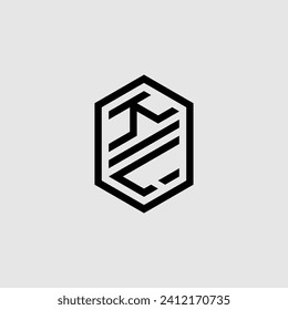 KL line geometric monogram with high quality professional design that will print well