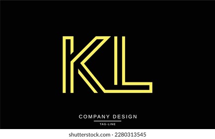 KL, LK, Abstract Letters Logo Monogram