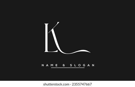 KL, LK Abstrakte Buchstaben Logo-Monogramm