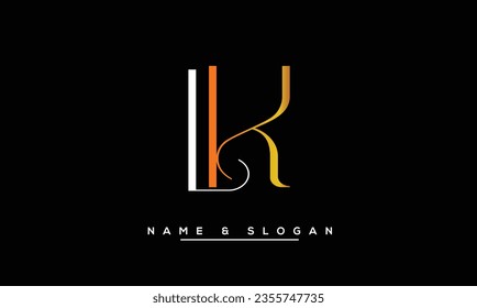 KL,  LK Abstract  Letters  Logo  Monogram