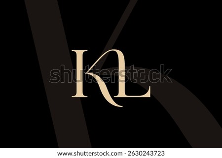 KL or LK letter logo icon design. Classic style luxury initials monogram.