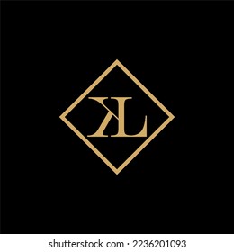 KL LK letter Squared luxury clasic vintage logo 