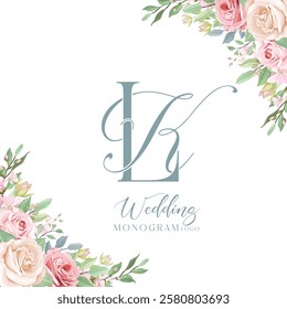 KL LK wedding initial monogram logo