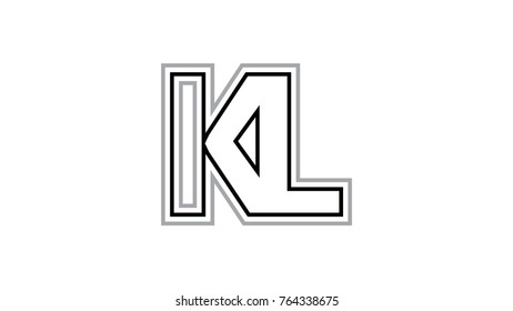 KL Logo in black and gray