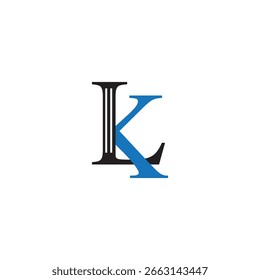 KL Logo Design, KL, LK, diseño inicial del logotipo del alfabeto de la letra del monograma, diseño del logotipo de lujo de KL