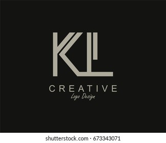 KL Logo. Letter design vector