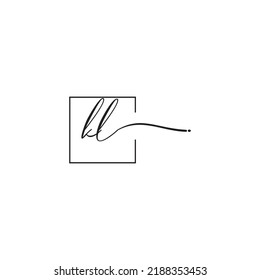 El concepto de logotipo sigantant de KL en un diseño profesional de alta calidad que se imprimirá en cualquier medio impreso