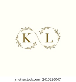 KL wedding infinity in elegant monogram with high quality professional design that will print well