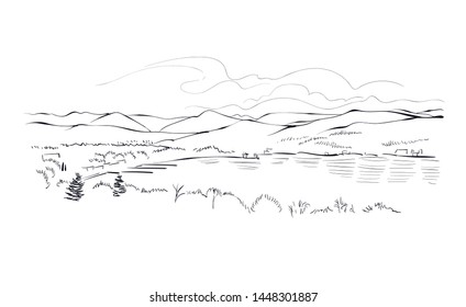 Klagenfurt Austria Europe vector sketch city illustration line art
