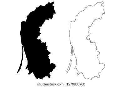 Klaipeda County (Republic of Lithuania, Counties of Lithuania) map vector illustration