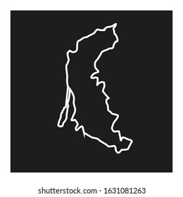 Klaipedos region map in Lithuania