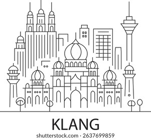 Klang City Line Draw Simple Minimalist