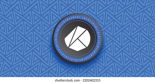 Klatyn (KLAY) crypto coin token vector illustration. Virtual currency symbol banner and background