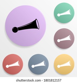 Klaxon badge color set icon. Simple glyph, flat vector of sport icons for ui and ux, website or mobile application
