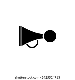 Klaxon Beep flat vector icon. Simple solid symbol isolated on white background