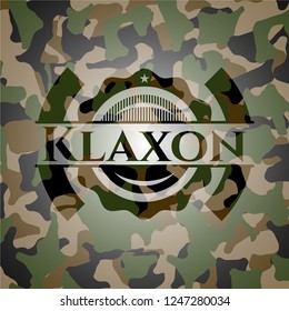 Klaxon camouflaged emblem