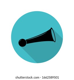 Klaxon long shadow icon. Simple glyph, flat vector of arrow icons for ui and ux, website or mobile application
