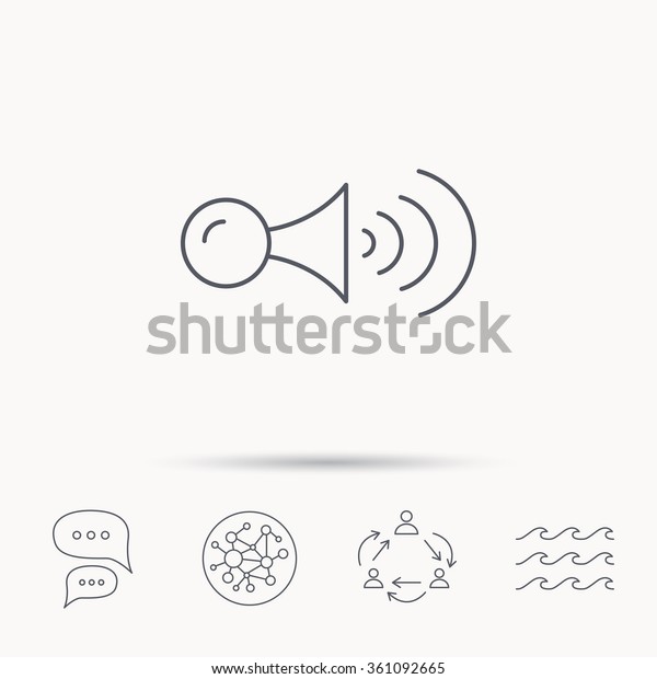 Klaxon Signal Icon Car Horn Sign Notebook Calendar And Cogwheel Royalty Free Cliparts Vectors And Stock Illustration Image 81958130