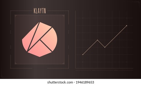 Farbiges Farbverlauf-Logo. Kryptowährungs-Wachstum infografische Konzeption Hintergrund.