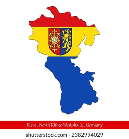 Kleve Flag - North Rhine-Westphalia,Germany (EPS)