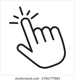 Klick stock icon outline vector