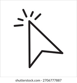 Klick stock icon outline vector