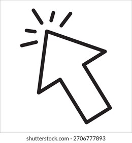 Vector de contorno de icono de stock de Klick