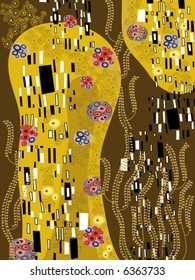 klimt inspired abstract art (vector)