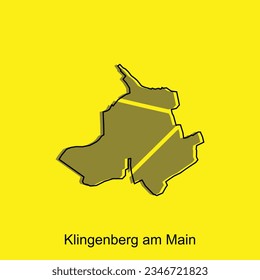 Klingenberg Am Main City Map illustration. Simplified map of Germany Country vector design template