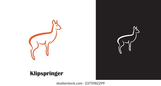 Klipspringer animal logo design that is suitable for your business.