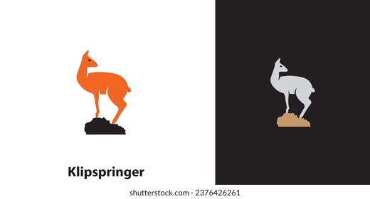 Klipspringer animal logo design that is suitable for your business.