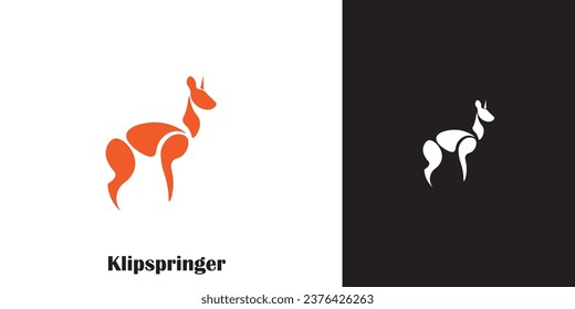 Klipspringer animal logo design that is suitable for your business.