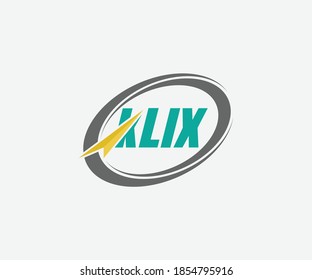 KLIX logo design vector, K latter logo design illustration.