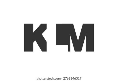 KLM logo design. Initial letter K L M bold font style for tech startups, consulting, corporate branding. Creative company name, headlines typography identity, trendy logotype. Vector illustration.