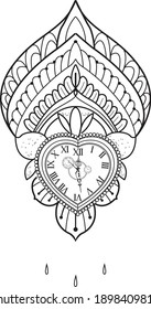 vector klok hard mandal ontwerp