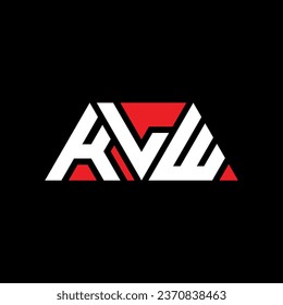 KLW triangle letter logo design with triangle shape. KLW triangle logo design monogram. KLW triangle vector logo template with red color. KLW triangular logo Simple, Elegant, and Luxurious design.