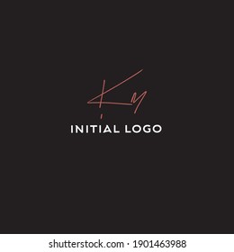 KM Initial Isolated Logo for Identity