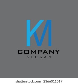 KM initial logo - KM monogram logo vector template. Business logo design vector.