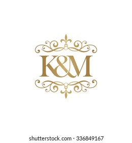 K M Monogram Images Stock Photos Vectors Shutterstock