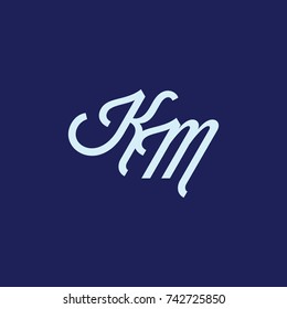KM Letter Logo, Icon, Vector element design