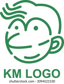 KM Letter Logo Vector Design