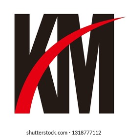 KM LETTER VECTOR LOGO