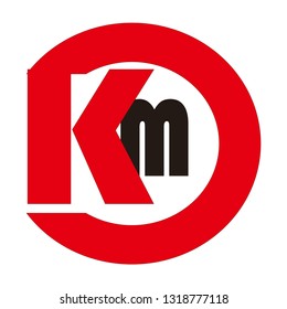 KM LETTER VECTOR LOGO