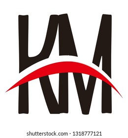 KM LETTER VECTOR LOGO